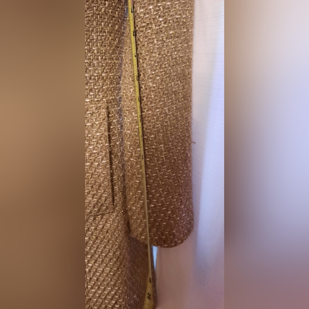 Banana Republic Women's Gold Textured Teddy Coat - Picture 11 of 13